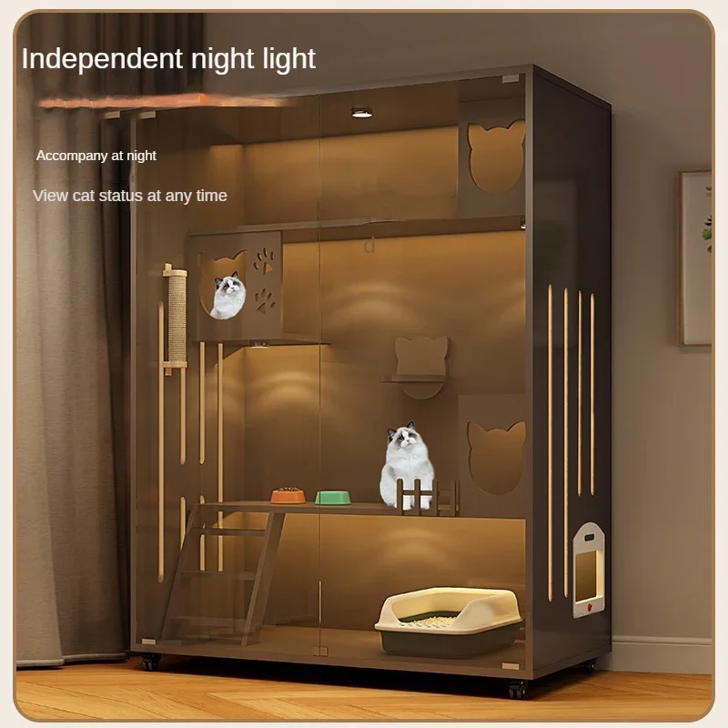 Cremefarbener Katzen10 фиг для Tierhandlung D goal brett Katzen Haus Doppels chicht gro ad Raum Glastür Licht Luxus gratiser