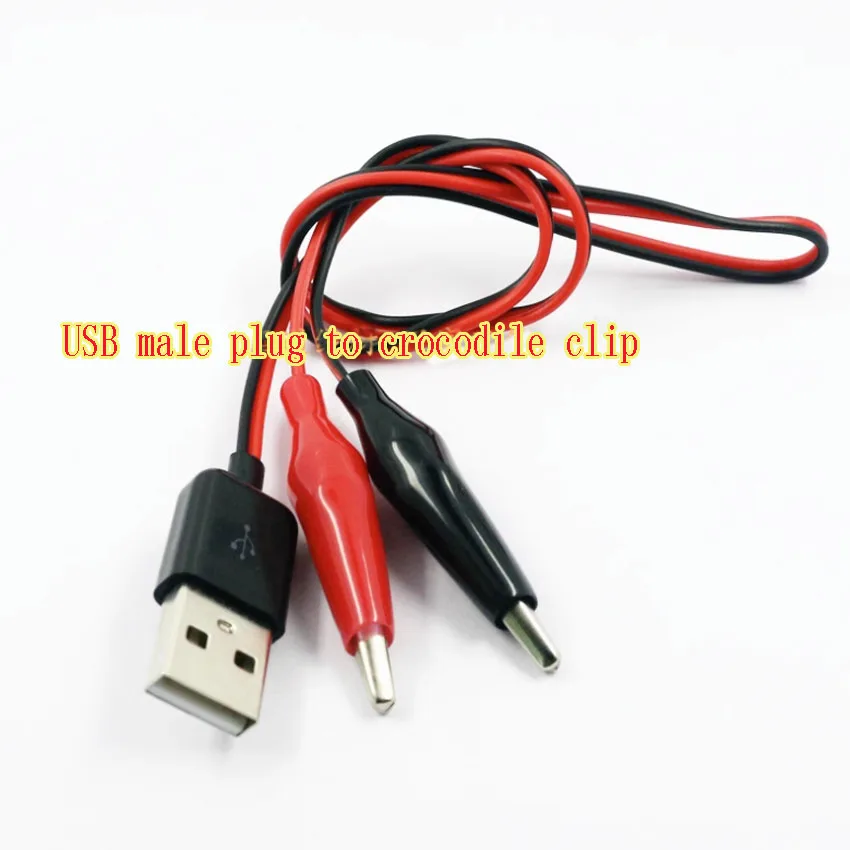 

USB Alligator clips Crocodile wire Male/female to USB tester Detector DC Voltage meter ammeter capacity power