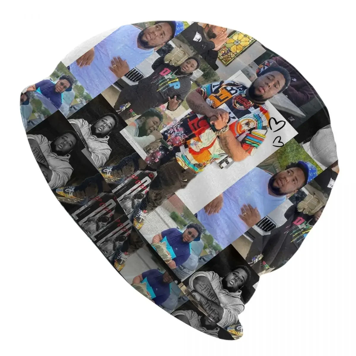 Зимние шапки унисекс с волнистым коллажем облегающие аксессуары вязаные уличная