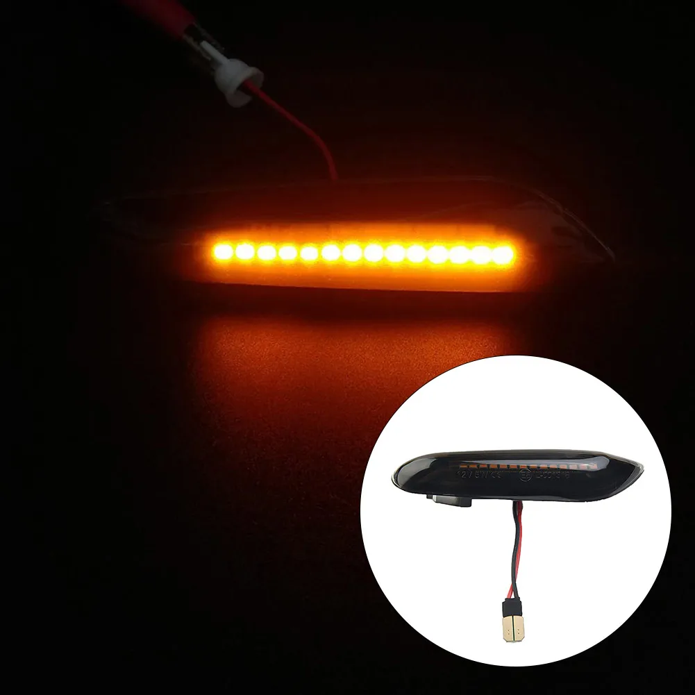 

Durable And Practical High Quality Durable Turn Signal Dynamic LED Amber DC 12V L11.5*W2.5*H2.7cm Left + Right