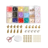clay spacer beads letter acrylic beads with charms for jewelry making diy accessories