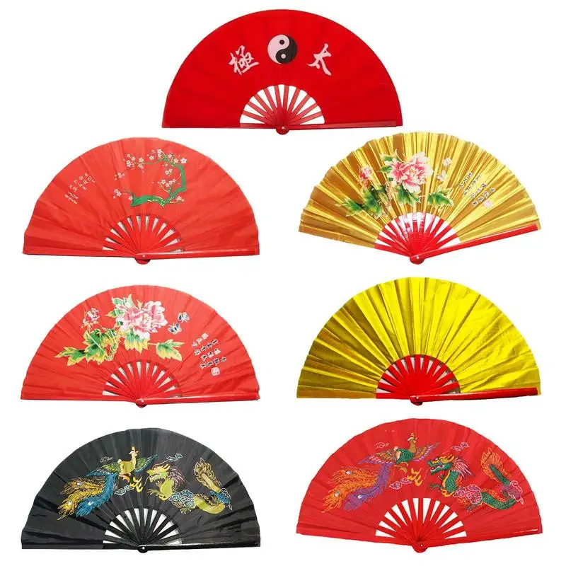 

Bamboo Fan Left Hands Fan Tai Chi Performance Fan Martial Arts Fan Kung Fu Fans Antiquity Many Patterns Folding Fan For Dance