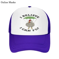 funny chicken i believe i can fly baseball cap trucker hats farm caps women men hip hop hat hats for women men