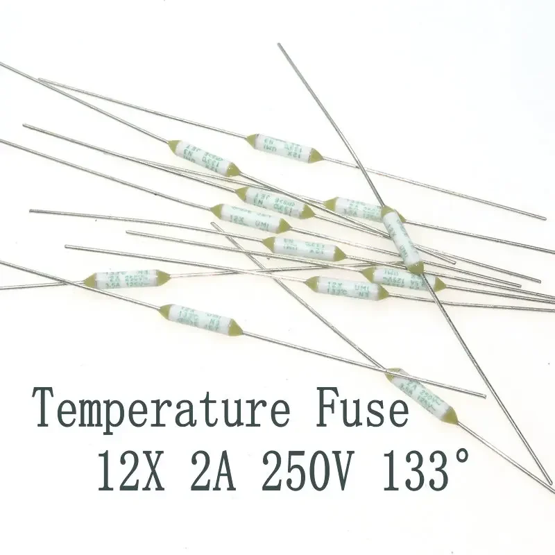 

5 шт., предохранитель для температуры 12X 2A 250V 133 градусов