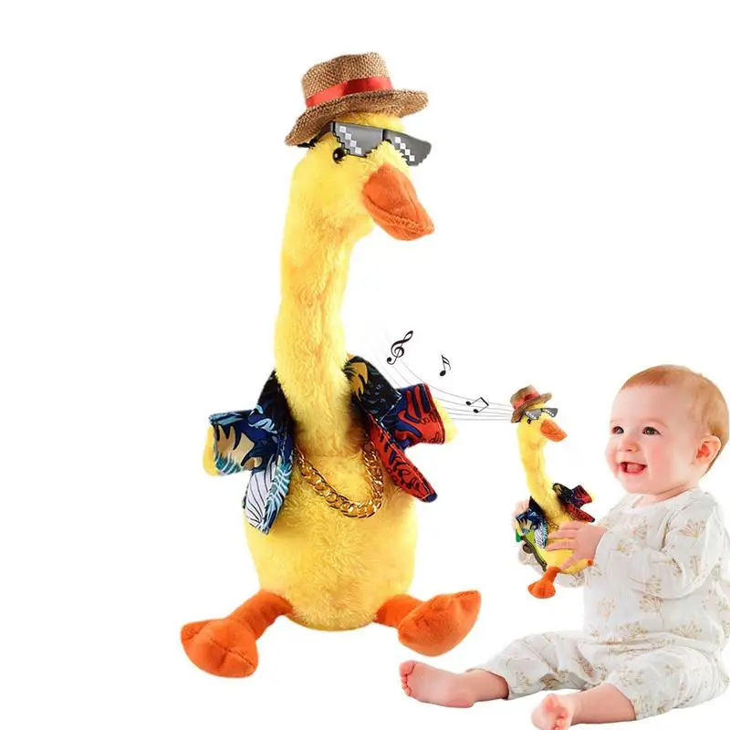 

Dancing Duck Electronic Plush Toys Repeat Talking Toy Can Sing Record Voice Interactive Toy Funny Gift For Kids