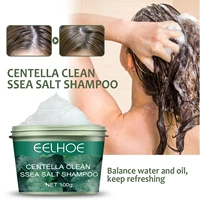 centella asiatica natural sea salt shampoo hair treatment anti dandruff anti itch scrub scalp massage hair shampoo scalp care