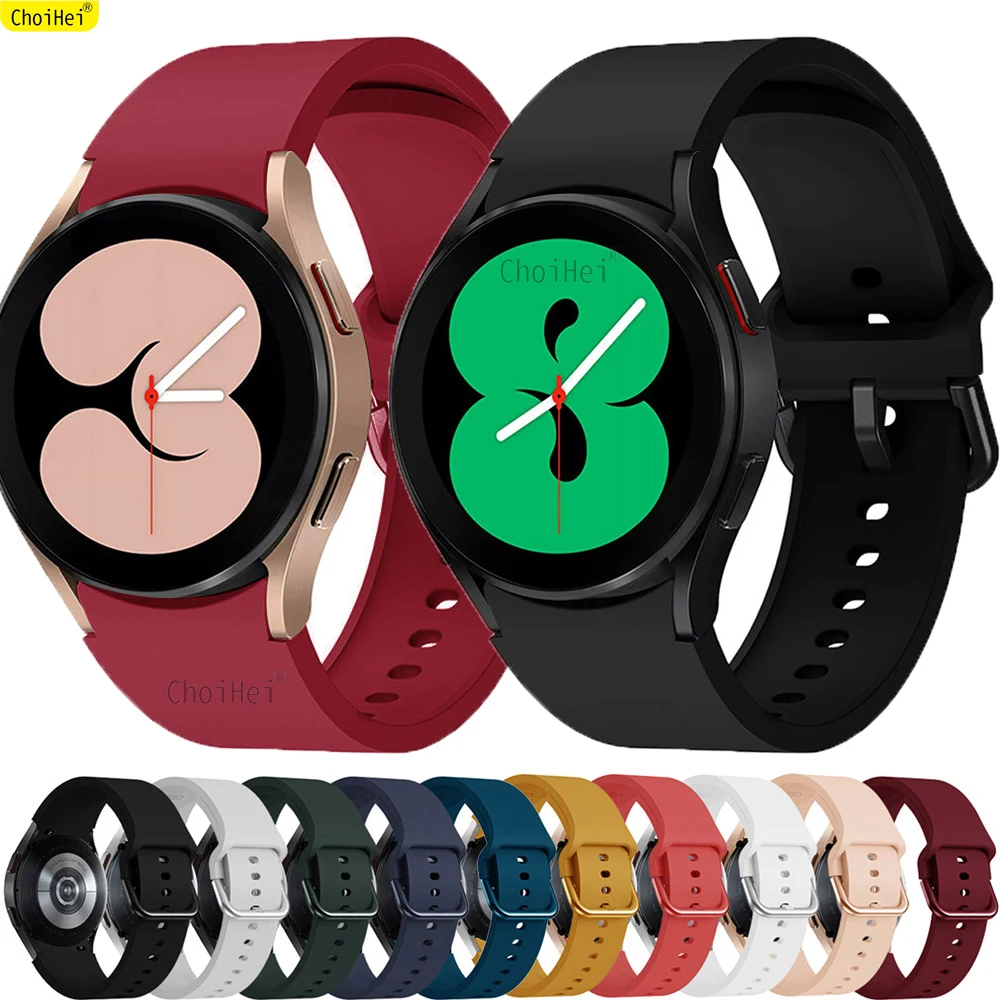 

Ремешок силиконовый для Samsung Galaxy Watch 4 classic, сменный спортивный браслет для наручных часов 46 мм 42 мм, 44 мм 40 мм