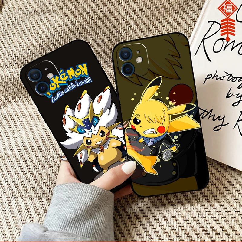 

Cartoon Pikachu Phone Case For Funda iPhone 13 12 11 Pro Max Mini X XR XS Max SE 2020 6 6s 7 8 Plus Silicone Cover