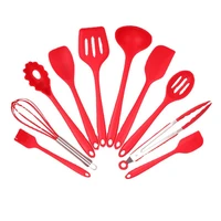 spoon silicone kitchen accessories 10 pcs silicone kitchenware non stick pot non stick cookware for kitchen spoons kit tools bar