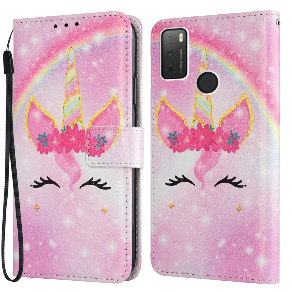 Кожаный чехол-бумажник для Alcatel 1SE |