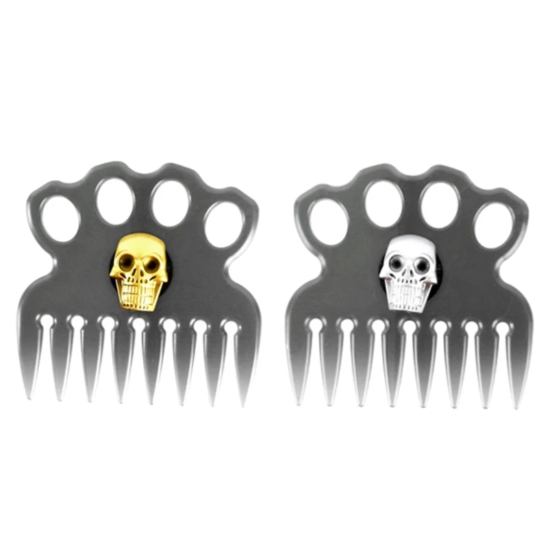 

Новейшая вращающаяся масляная расческа для волос с черепом, полезный мужской инструмент для укладки, салонные аксессуары