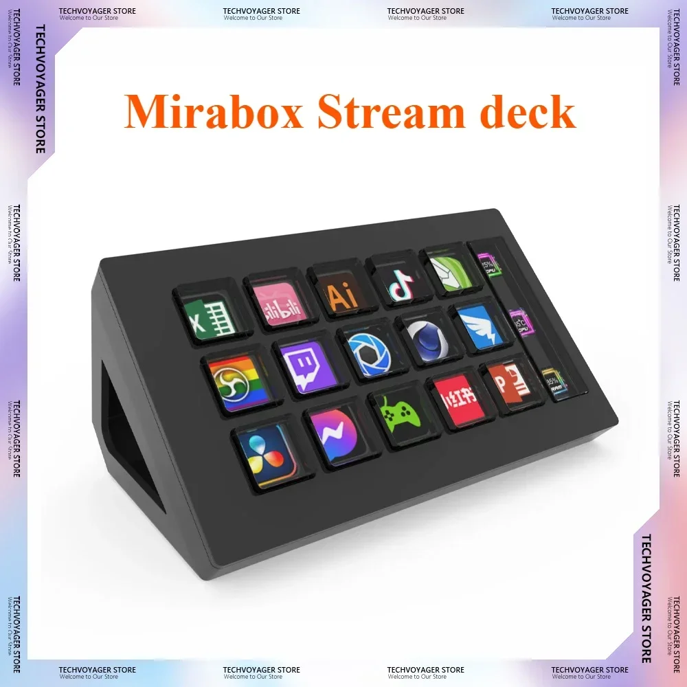 StreamDeck 293s Мини-визуальные клавиатуры 15-клавишный ЖК-контроллер Пользовательская