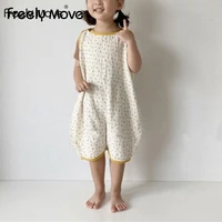 freely move fashion baby girls romper cotton sleeveless floral dot baby rompers infant playsuit jumpsuits cute newborn clothes