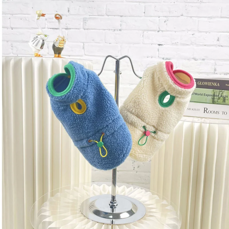 

Теплая зимняя Двухсторонняя куртка для маленьких собак и кошек, флисовая толстая одежда для домашних животных