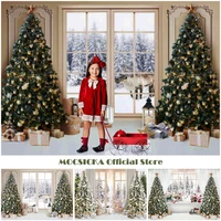 christmas backdrops for photography xmas tree window snow photography background holiday family kids portrait photo studio props