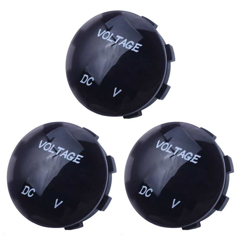 

TOP 3X 5V-25V DC Voltmeter LED Digital Display Panel Mounted Round Waterproof Car Motorcycle Car