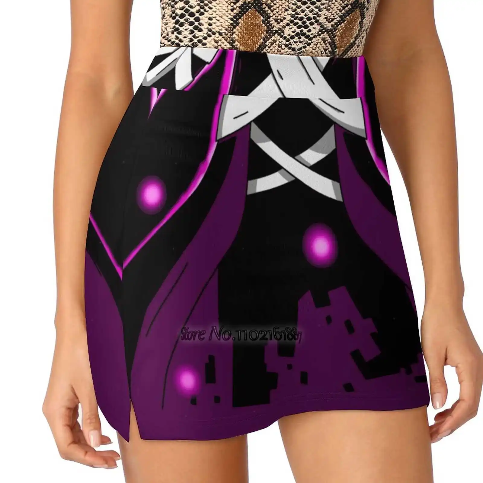 

X - Gaster Underverse Character Art Women Mini Skirt Two Layers With Pocket Skirts Sport Fitness Running Skorts Undertale