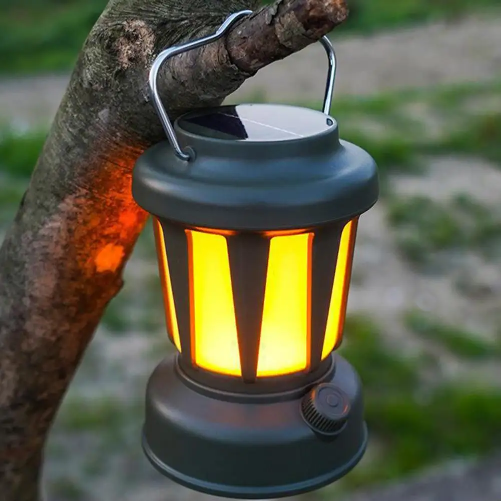 

Portable Outdoor Camping Light Camping Light with Hook Design Portable Solar Camping Lantern with 3 Light Modes for Tents