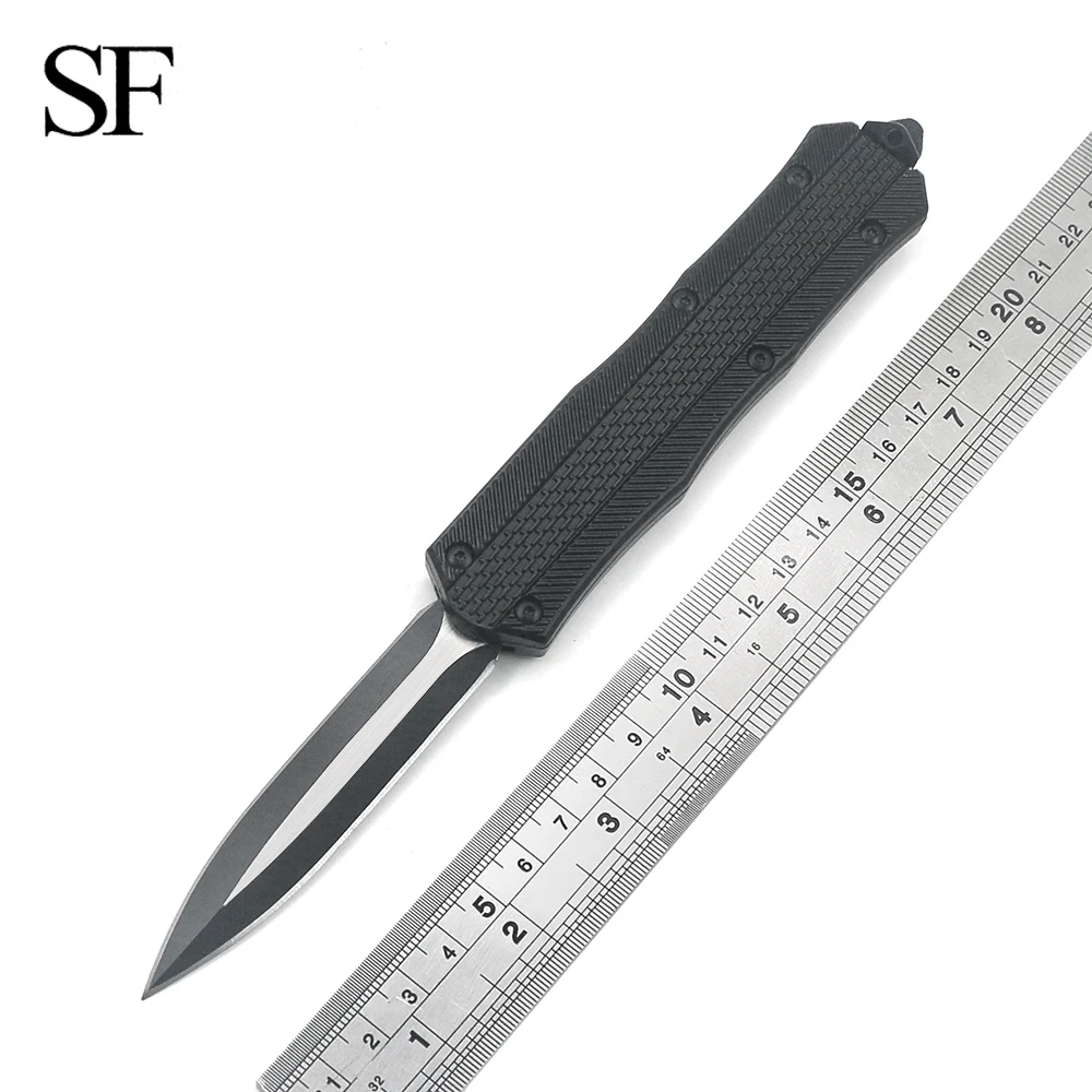 

SF Heavy Knife Tactical Military Outdoor OTF Survival 440 Blade Zinc-Aluminum Alloy Non-Slip Handle EDC Multifunctional Tools