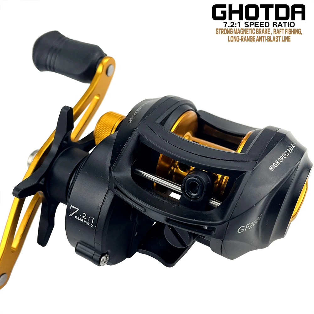 

GHOTDA Metal Fishing Wheel Brake Baitcasting Reel 8KG Max Drag Fishing Coil Fishing Reel Outdoor Fishing Pesca