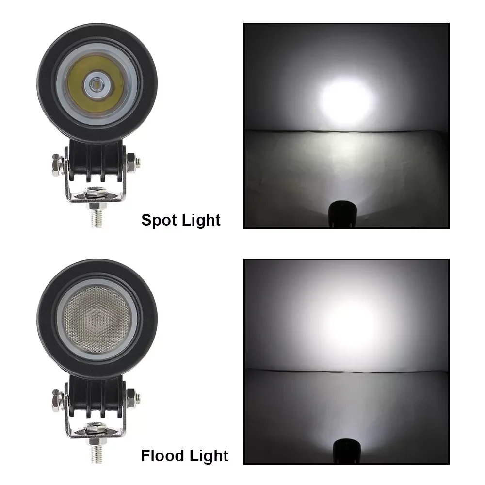 

Motorcycle Headlight LED Work Light 10W 2 Inch 1 Piece LED Motorcycle Spotlight Flood Light