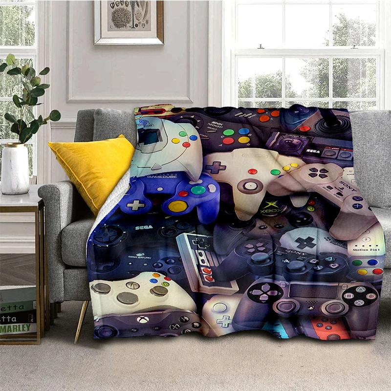 

Одеяло для игр 3D в ретро стиле, супермягкое Фланелевое покрывало для спальни, дивана, телевизора, игровое одеяло, одеяло для пикника