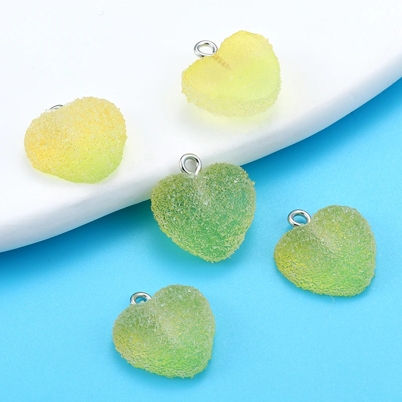 10 шт. красочные медведи звезды сердечки подвески смоляные кабошоны блестящие