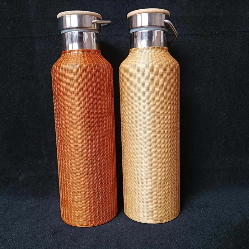 304 Stainless Steel Portable Outdoor Tea Cup Handmade Weave Vacuum Flasks