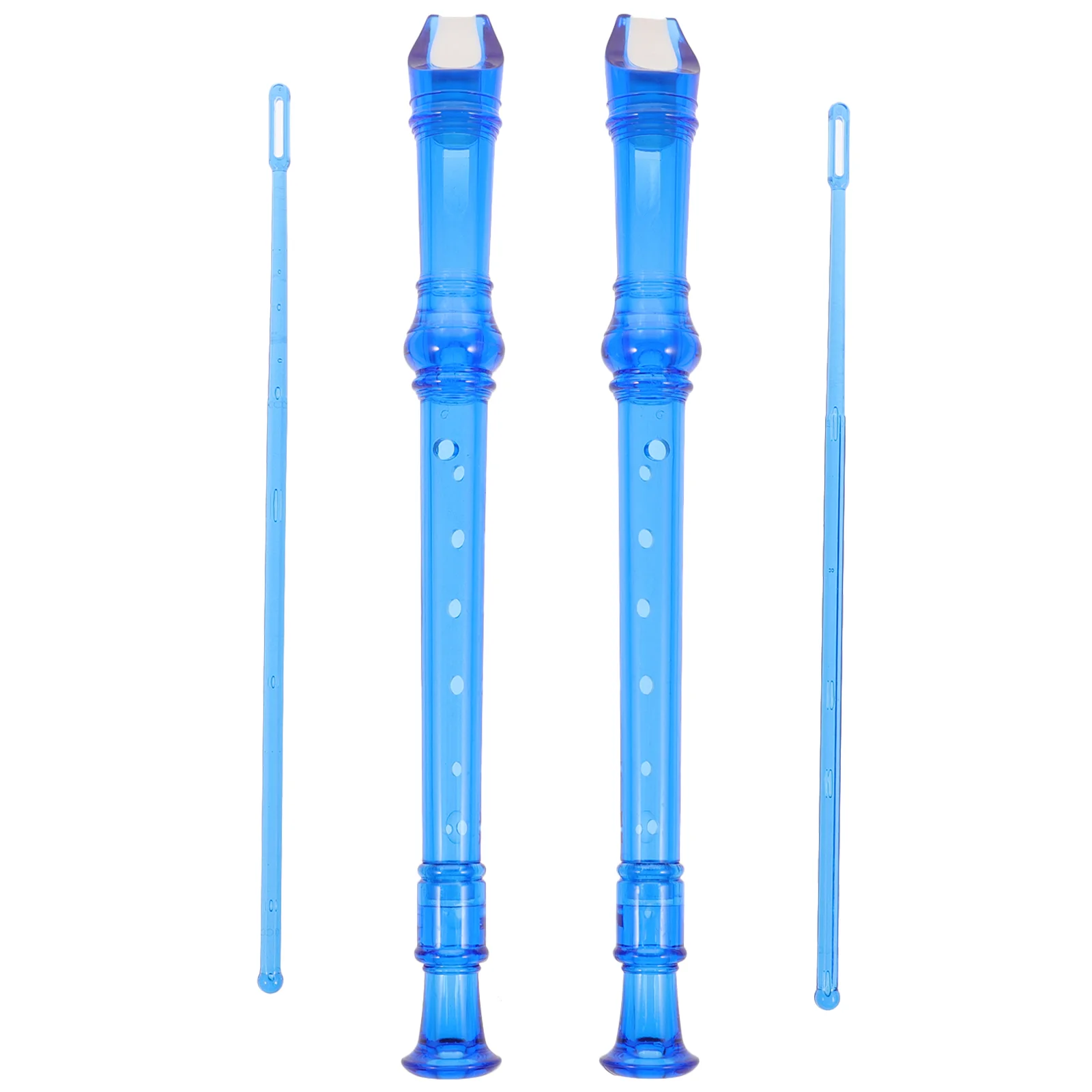 

2pcs Music Flute 8 Hole Soprano Recorder With Cleaning Rods for Beginner Students Teens