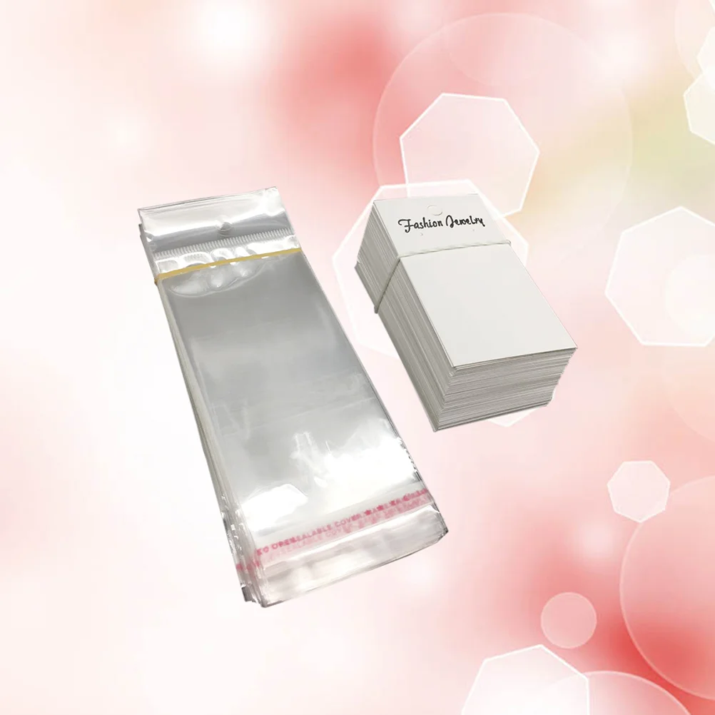 

100 Pcs Earrings Bag Jewelry Necklace Jewelry Holder Cards Jewelry Earrings Display Card Earring Holder Cards