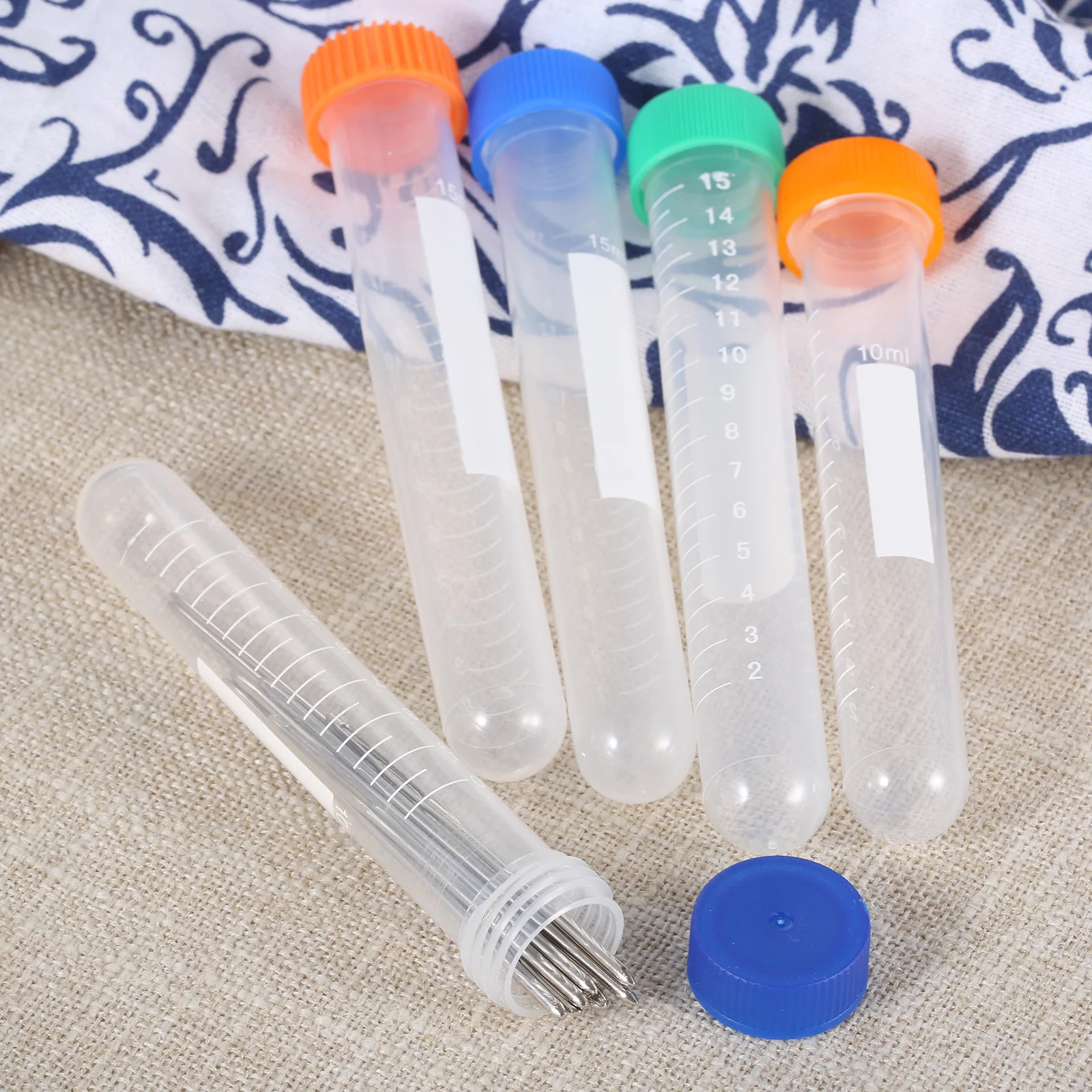 

1pc Sewing Needle Containers Holder Transparent Plastic Multi-purpose Embroidery Felting Needles Bottle Box Case
