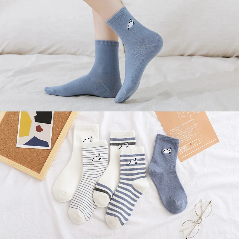 

Spring and Summer New Socks Female Panda Cartoon Tube Socks Japanese Trend Student Casual Cotton Socks