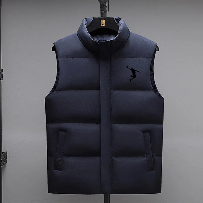 Men's Sleeveless Vest Jacket Fashion Men's Autumn Winter Warm Soft Vest Casual Jacket Men's Cotton Men's Thickened Vest 8XL