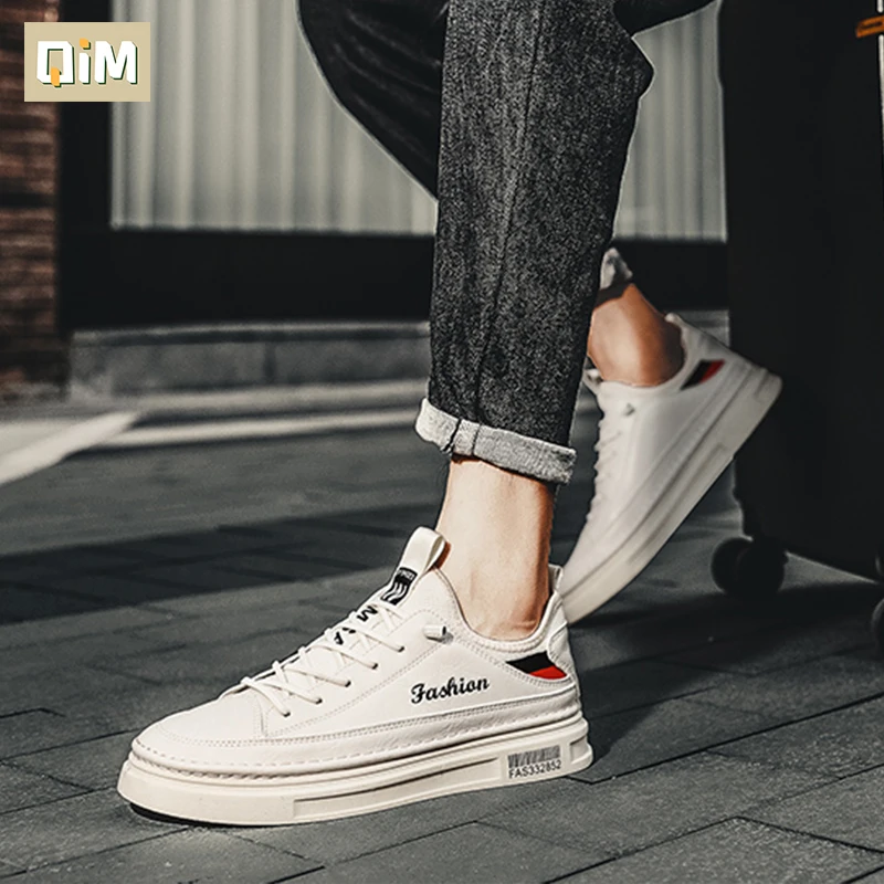 

QIM 2022 новые весенние низкие мужские кроссовки модсветильник кие спортивные мужские кроссовки кожаные повседневные мужские кроссовки на пл...