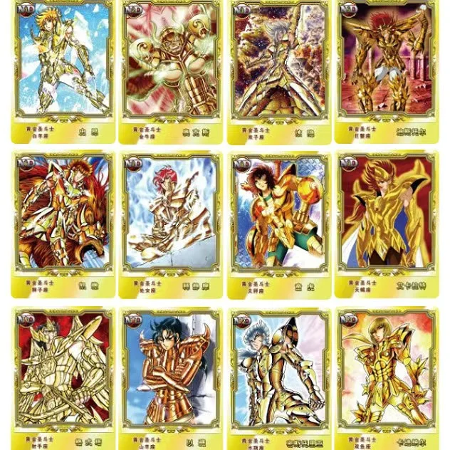 Коллекционные карты иероглифов Saint Seiya, версия для телевизора, версия для фильма «Потерянный холст», версия для следующего размера, версия Omega