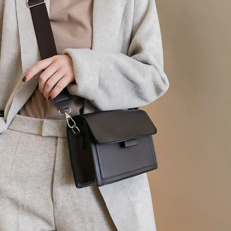 

Small Flap Crossbody Shoulder Bags for Women Pu Leather Women's Bag Totes Solid Casual Female Handbag Square Travel Tote Bags