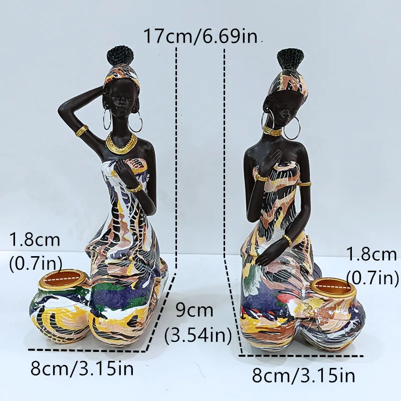 Подсвечник из полирезина CANDELERO  африканские женщины толп вокин африканские заботы