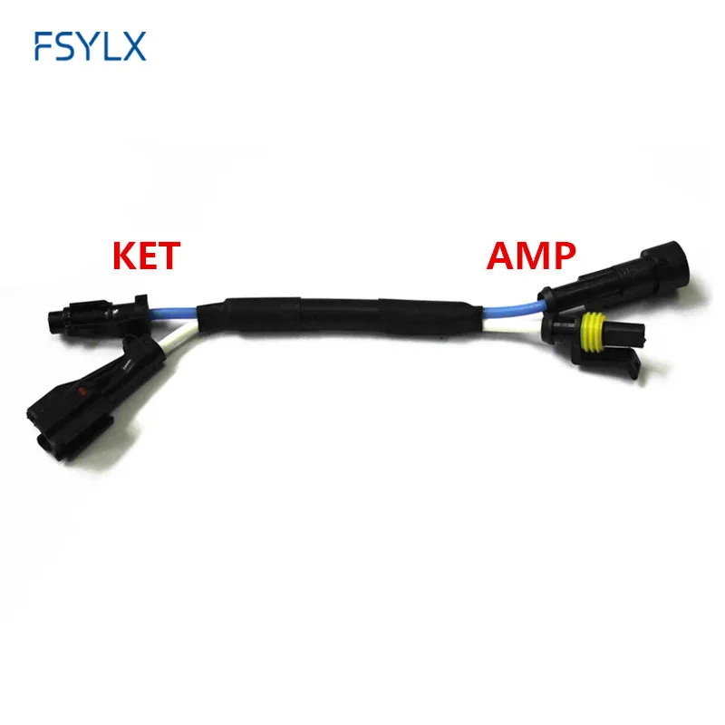 

FSYLX шлейф с коннектором KET- AMP для H3 H4 H7 H11 Автомобильная HID ксеноновая лампа балластная лампа AMP KET адаптеры соединительные кабели