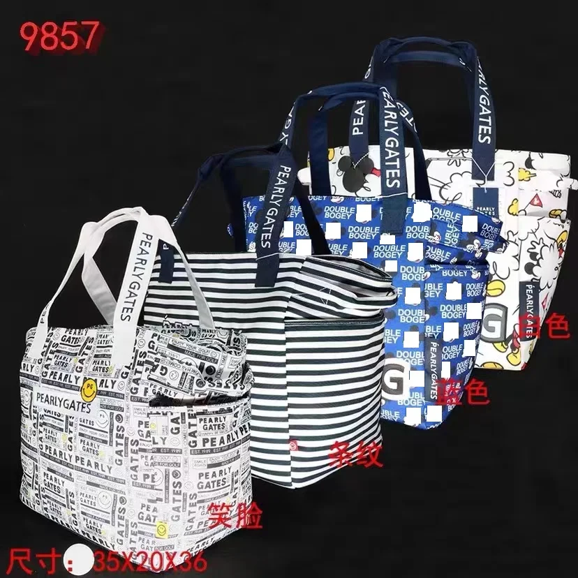 PG Golf Clothing Storage Bag Ladies Golf Bags Eco-friendly Striped Canvas Composite Bag