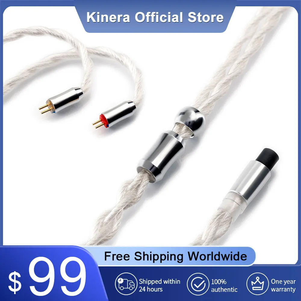 Модульный кабель для обновления наушников QoA RUM 6N OCC с посеребренным разъемом 2 5 + 3