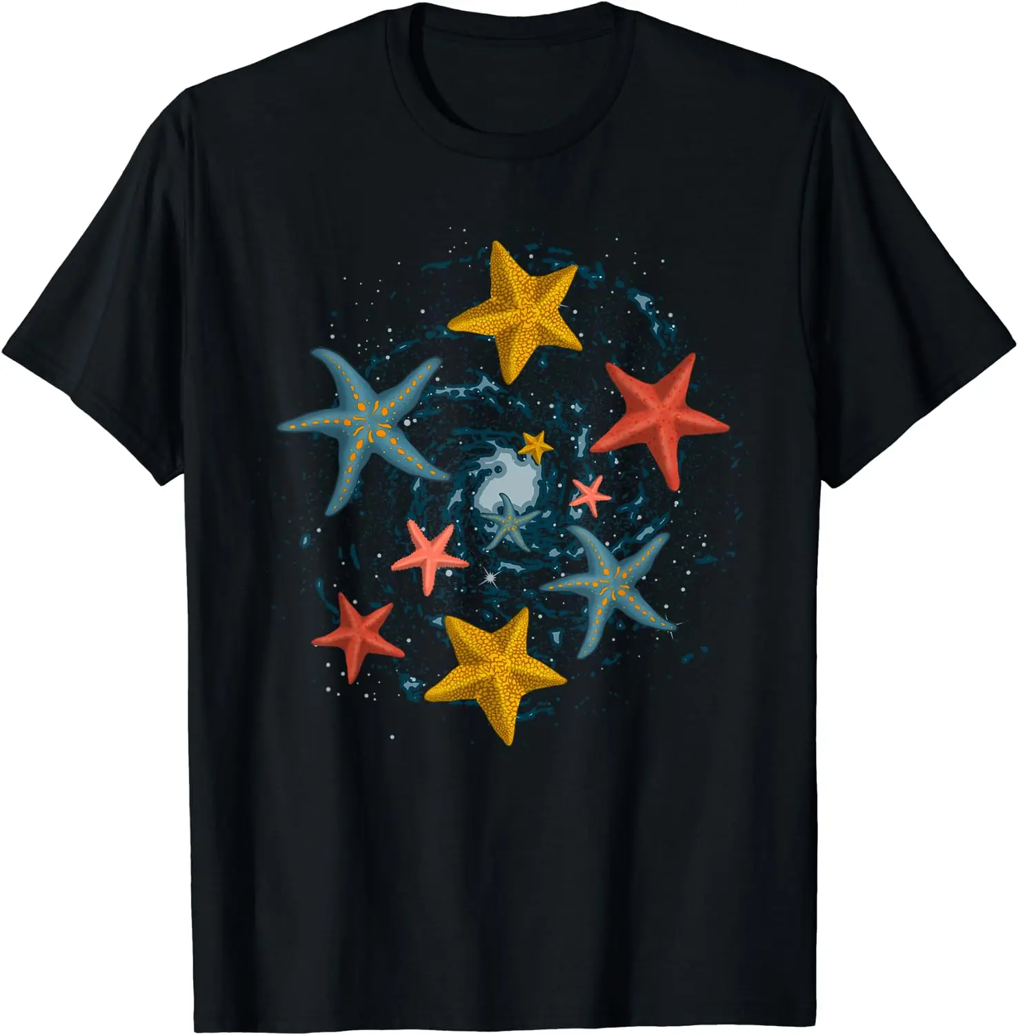 

Хлопковая футболка с коротким рукавом для мужчин и женщин, с изображением морских животных, влюбленных, аквариумов, морских звезд