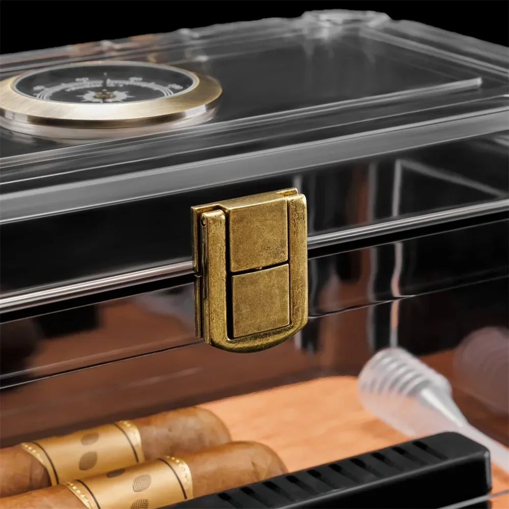 Профессиональный Акриловый Хьюмидор Для Сигар С Гигрометром Портативные