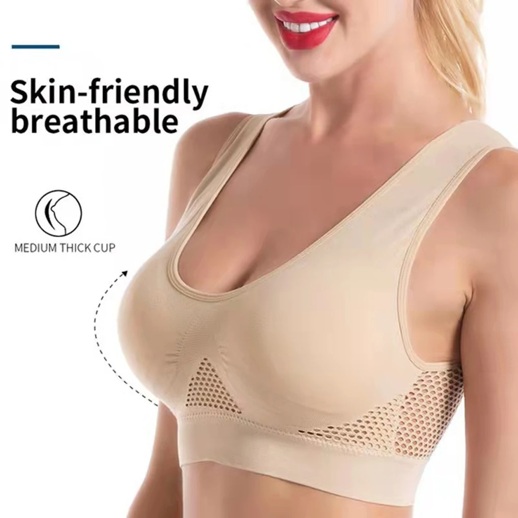 

Women Sports Bra Wireless Fitness Running Jogging Padded Vest Underwear