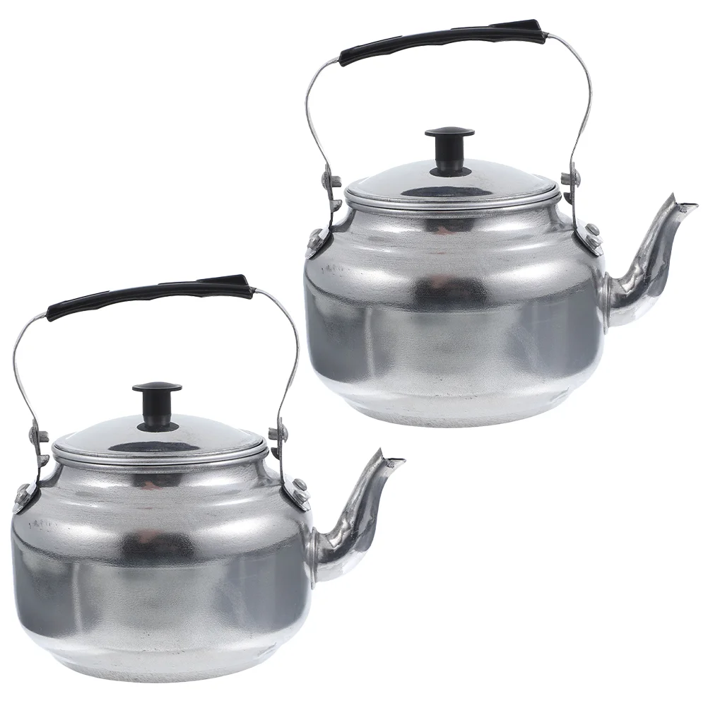 

2 Pcs Camping Water Jug Vintage Teapot Home Accessories Handle Kettle Hot For Stovetop Coffee bubbles