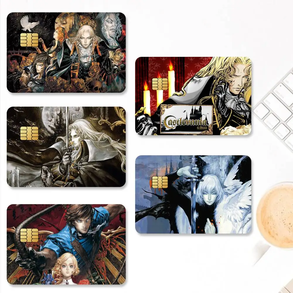 Фото Игра Castlevania Симфония ночи, наклейки для кредитных карт, кожа для банковского автобуса, метро, 4 шт., чехол, пленка, подарок №4