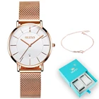 Женские ультратонкие кварцевые часы с календарем, водонепроницаемые