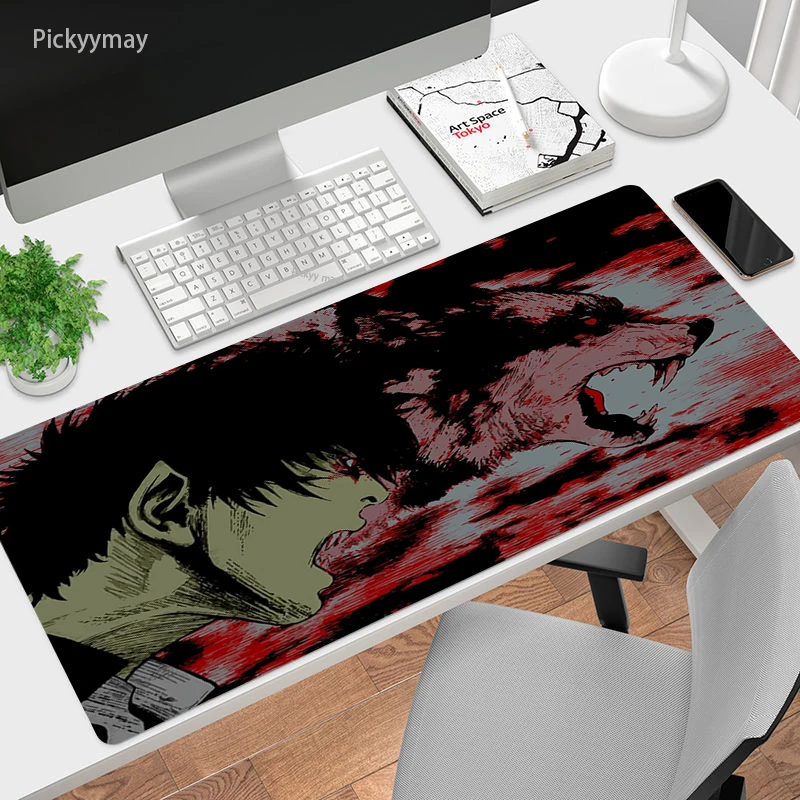 Большой коврик для мыши Junji Ito с ужасным комиксом Настольный игровой нескользящий