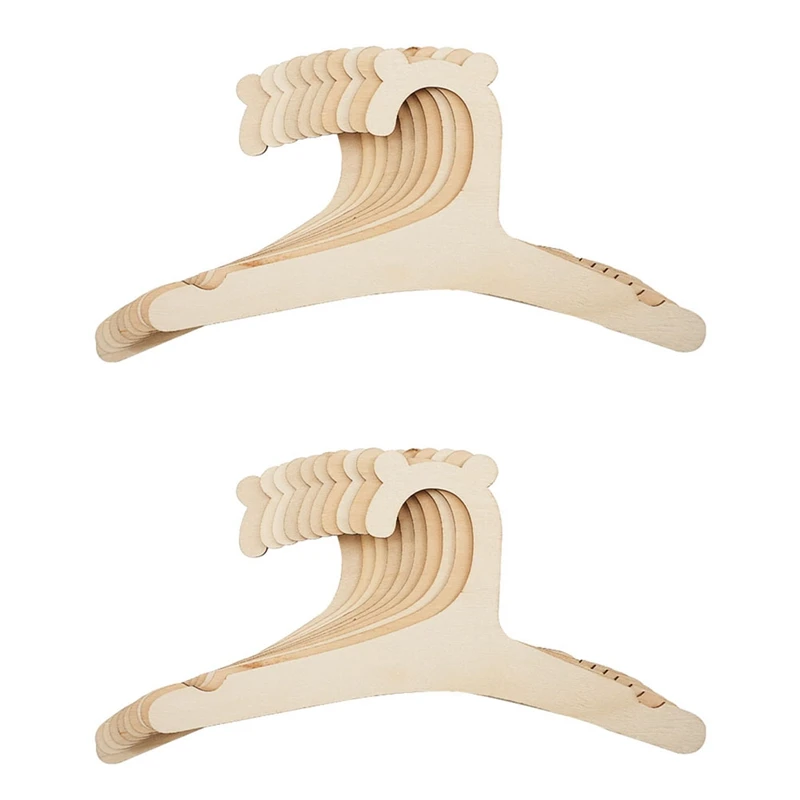 

20 Pcs Baby Creative Hanger Rack Baby Wooden Clothes Hanger Home Girls Princess Room Nursery Decor For Kids Present