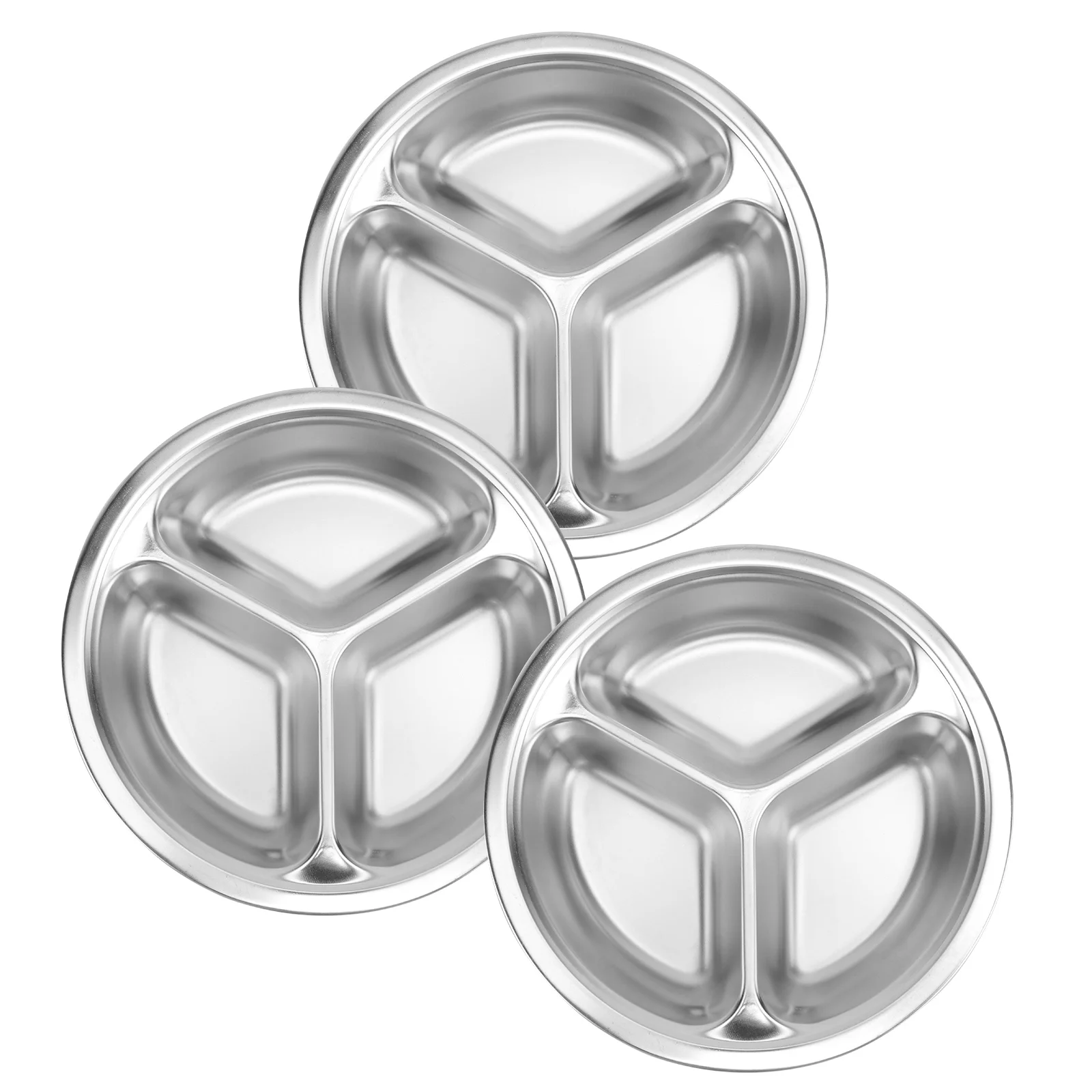 

Divided Platestray Trays Dinner Compartment Plate Dish Stainless Metal Steel Lunchcafeteria Sectioned Kids Meal Salad Adults