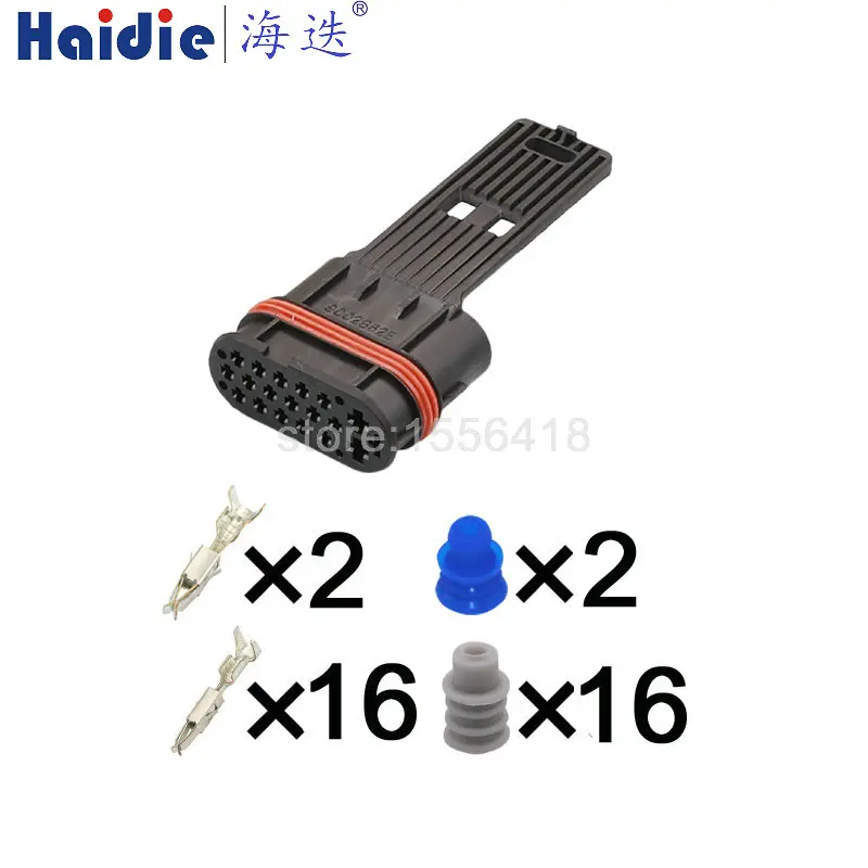 Черные 18-контактные водонепроницаемые Автомобильные Разъемы 9002862E для электрических разъемов с клеммой, 1-50 комплектов Черные 18-контактные водонепроницаемые Автомобильные Разъемы 9002862E для электрических разъемов с клеммой, 1-50 комплектов